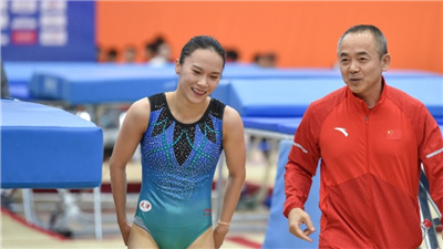 朱雪莹夺得蹦床东京奥运会选拔积分赛第一站桂冠 从预赛到决赛一直保持第一