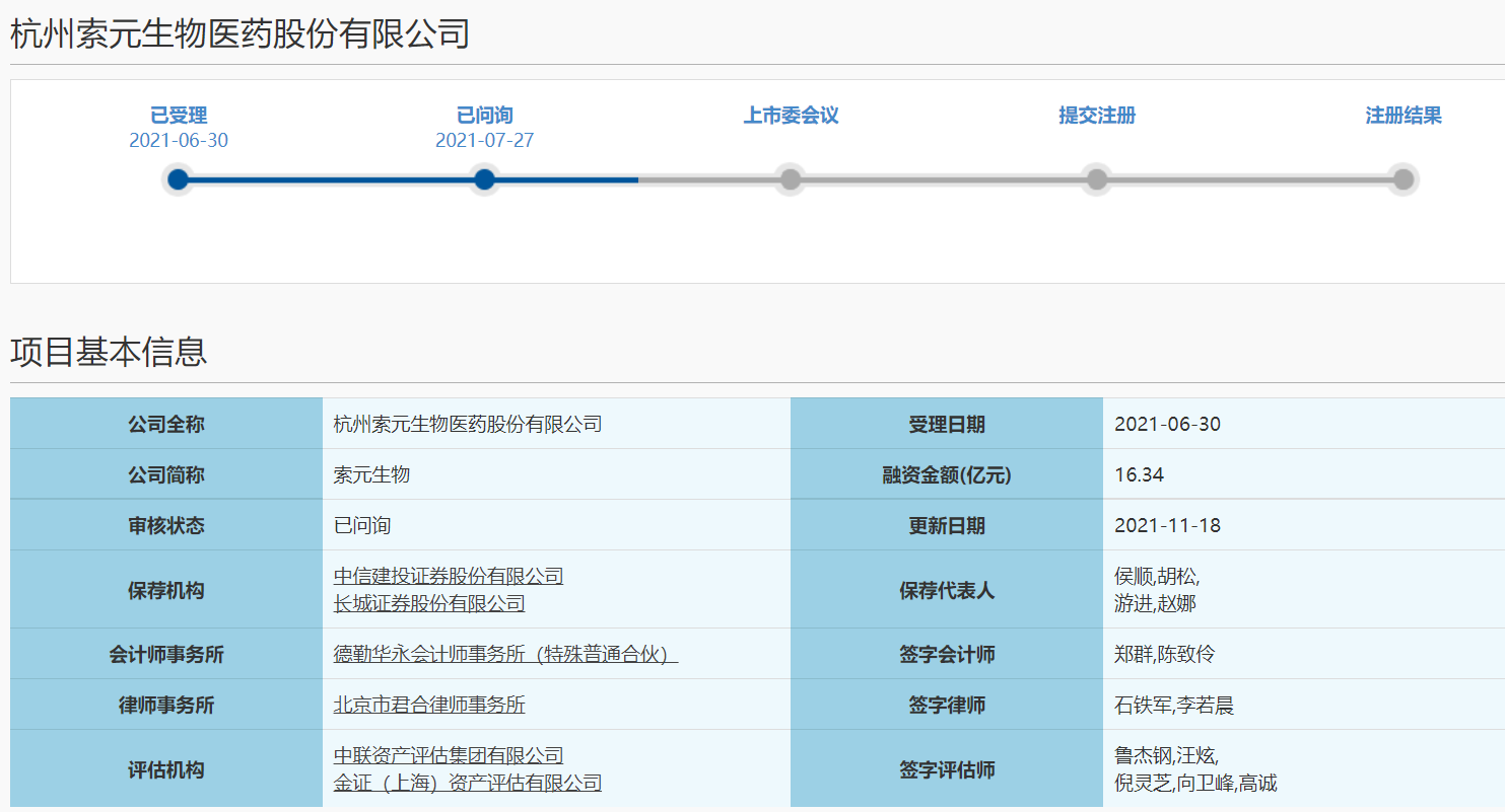 索元生物解答科创板IPO二轮疑问点 10个问题被关注