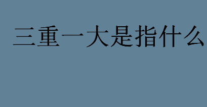 三重一大是指什么 三重一大制度的意义介绍