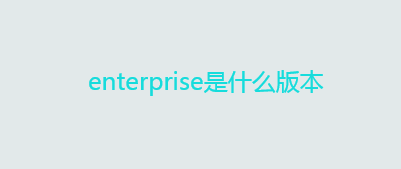 enterprise是什么版本？enterprise的主要功能