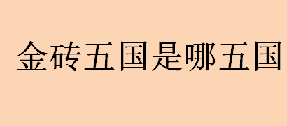 金砖五国是哪五国？BRICS是什么意思？BRICS是什么组织？