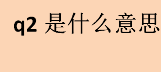 q2什么意思 Q2是什么英语的缩写 