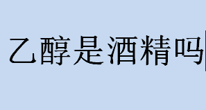 乙醇是酒精吗？乙醇是不是酒精？乙醇的化学式是什么？