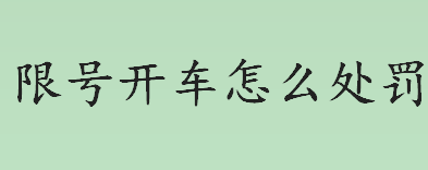 限号开车怎么处罚？限号是怎么规定的？不受限号限制车辆有哪些？