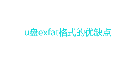 u盘exfat是什么意思？u盘exfat格式的优缺点