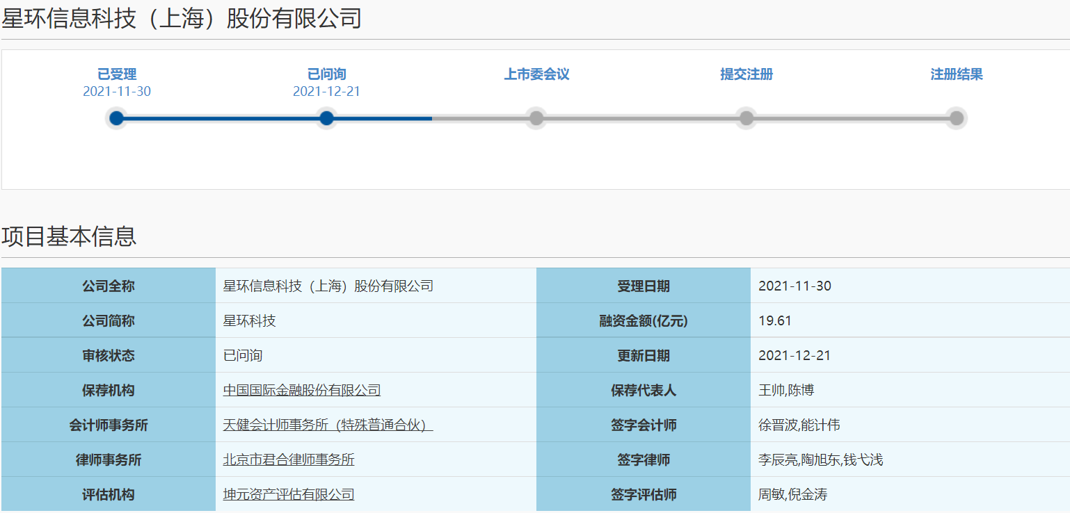 大数据基础软件开发商星环科技科创板IPO获上交所问询 