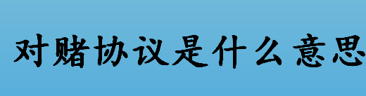 对赌协议是什么意思？对赌协议的意思是什么？对赌协议的意义是什么？