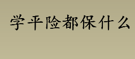 学平险都保什么 中小学生平安保险的保障主要有哪几个方面