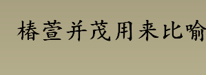 椿萱并茂用来比喻什么的？椿萱并茂是什么意思？椿萱并茂一词出自？