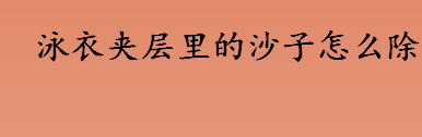 泳衣夹层里的沙子怎么除？泳衣夹层里的沙子去除小窍门