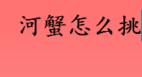 河蟹怎么挑选？河蟹的挑选小窍门