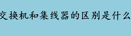 交换机和集线器的区别是什么 交换机和集线器的网络性能如何