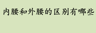 内腰和外腰的区别有哪些 内腰指羊的肾脏吗