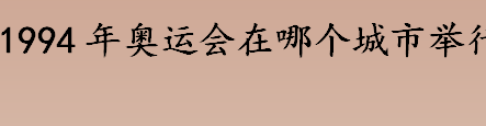 1994年奥运会在哪个城市举行？挪威利勒哈莫尔举办过奥运会吗？