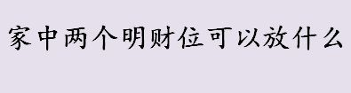 明财位是什么？家中两个明财位可以放什么？明财位适合放置什么绿植？