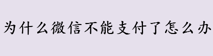 为什么微信不能支付了怎么办？微信支付功能受限是怎么回事？