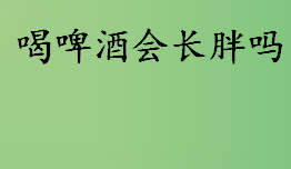 喝啤酒会长胖吗 啤酒会导致肥胖吗