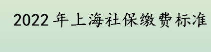 2022年上海社保最低缴纳基数是？2022年上海社保缴费标准介绍 