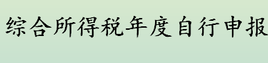 综合所得税年度自行申报步骤一览 综合所得年度汇算申报流程