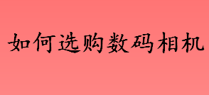 如何选购数码相机 选购数码相机的小技巧和注意事项介绍