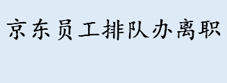 京东员工排队办离职具体详情介绍 京东裁员是怎么回事