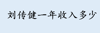 刘传健的500万怎么分配的 刘传健一年收入多少 