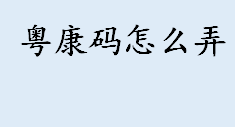 粤康码怎么弄 如何从粤康码上获取核酸检测结果