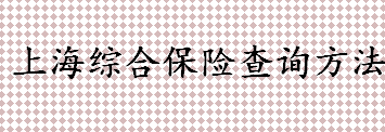 上海综合保险怎么领取 上海综合保险查询方法介绍