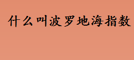 什么叫波罗地海指数 波罗地海指数的影响因素盘点