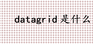 datagrid是什么 EasyUi控件中的Datagrid详解