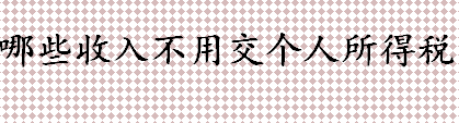 哪些收入不用交个人所得税 省级人民政府单位要交个人所得税吗