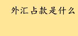 外汇占款是什么？外汇占款和外汇储备区别介绍 中国外汇的基本构成