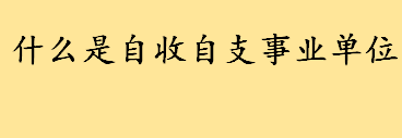 什么是自收自支事业单位有哪些 差额事业单位和全额事业单位的区别