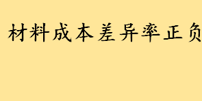 材料成本差异率正负怎么理解 材料成本差异计算表如何编制