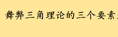 舞弊三角理论的三个要素是什么 舞弊三角理论是谁提出来的什么意思