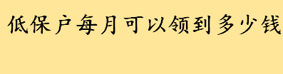 2022年低保户每月能领多少钱 武汉市低保户保障标准是多少