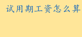 试用期工资怎么算不低于多少 试用期不发工资怎么办如何处理