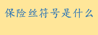 保险丝符号是什么哪个字母表示 陶瓷管保险丝工作原理是什么