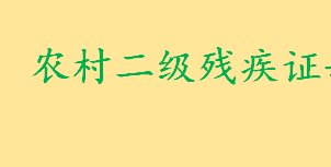 农村二级残疾证每月可领多少钱 农村二级残疾证补贴标准是什么